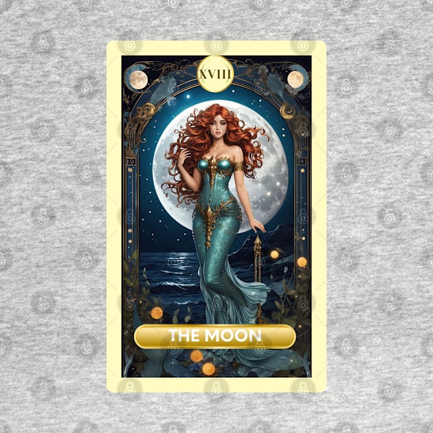 The Moon Card From the Light Mermaid Tarot Deck. by MGRCLimon